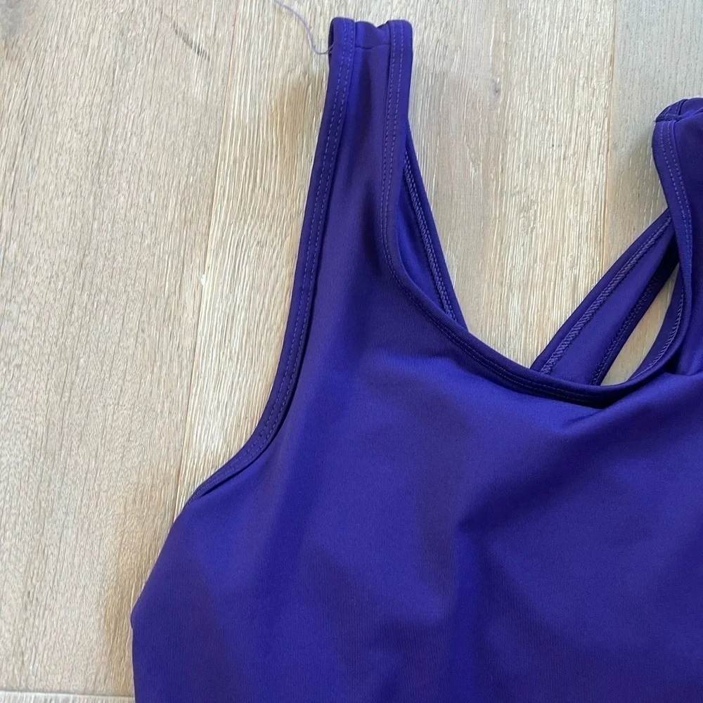 Champion Women's Purple Tank Top Activewear Racerback Built In Bra